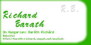 richard barath business card