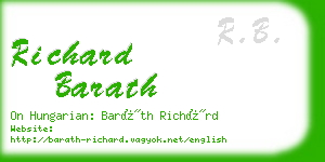 richard barath business card